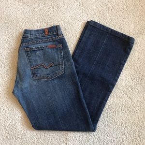 7 For All Mankind Women's Boot Cut Jeans - Dark Blue